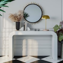 laverne white console table   