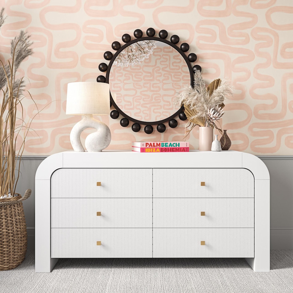 laverne white dresser   