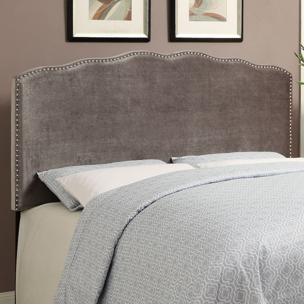 layla gray king headboard   