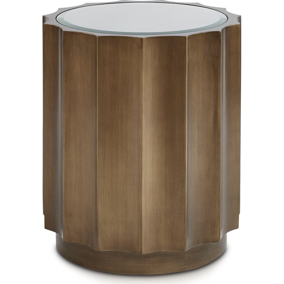 lea dark brown accent table   