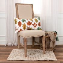 leaf multicolor accent pillow   