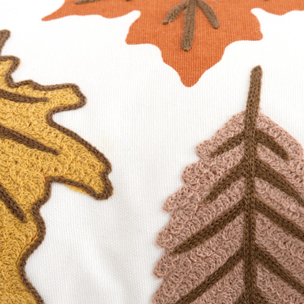 leaf multicolor accent pillow   