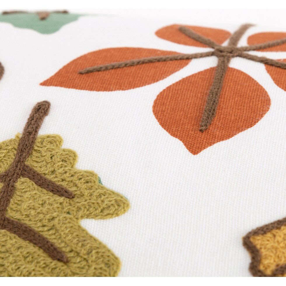 leaf multicolor accent pillow   