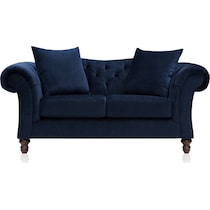 leah blue loveseat   