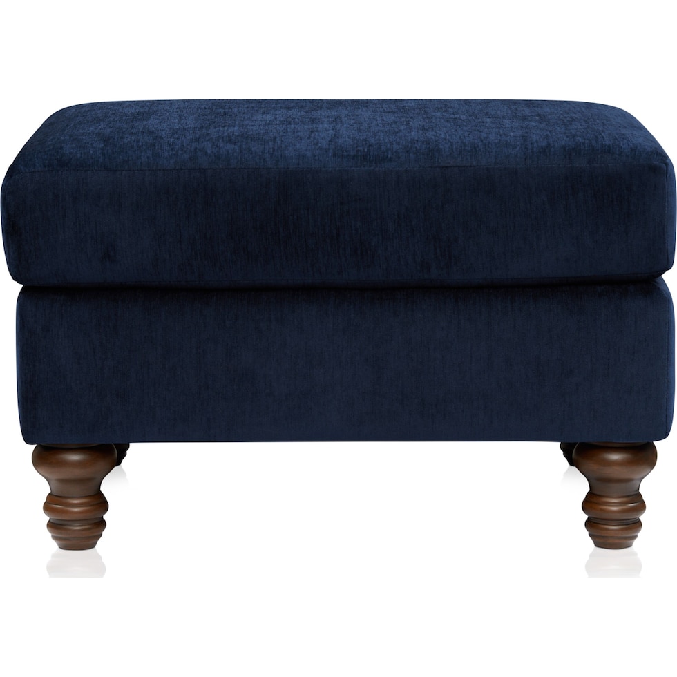 leah blue ottoman   