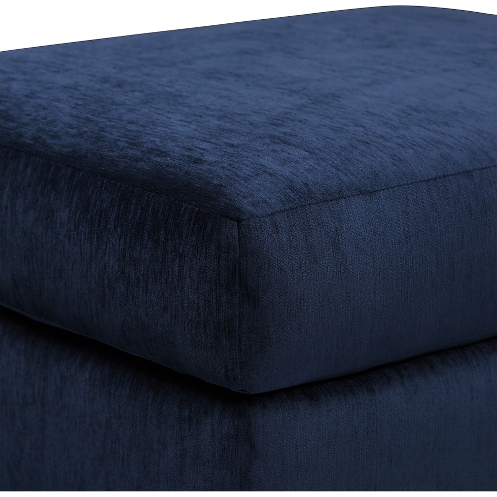 leah blue ottoman   