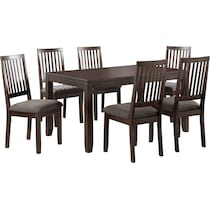 leandra dark brown  pc dining room   