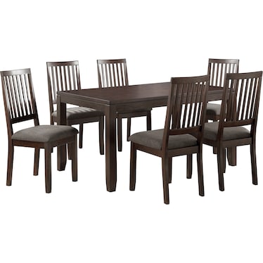 Leandra Dining Table and 6 Dining Chairs