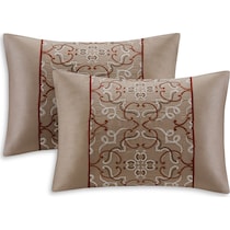 leanna red california king bedding set   