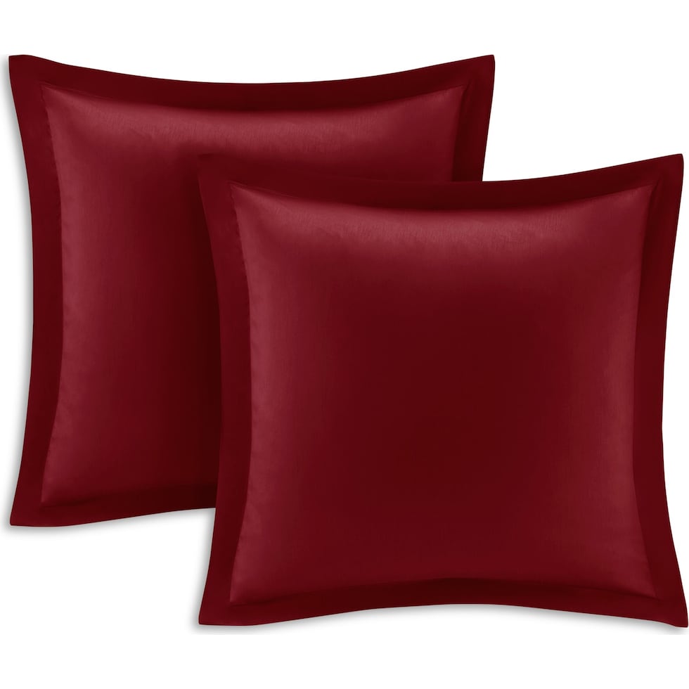 leanna red queen bedding set   