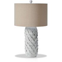 leaves white table lamp   