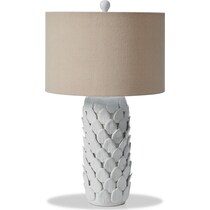 leaves white table lamp   