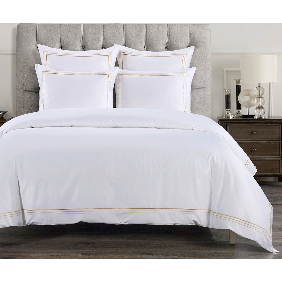 lee gold queen bedding set   