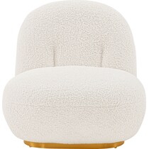 leela white accent chair   