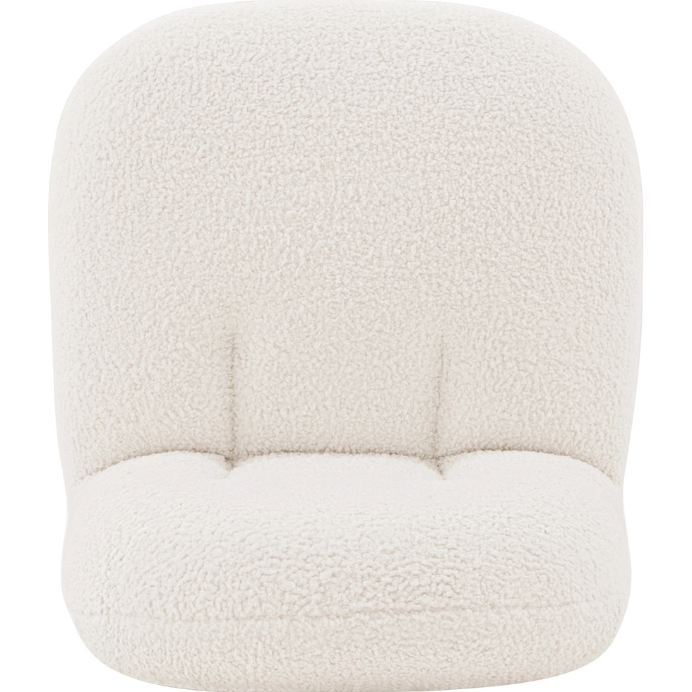 leela white accent chair   