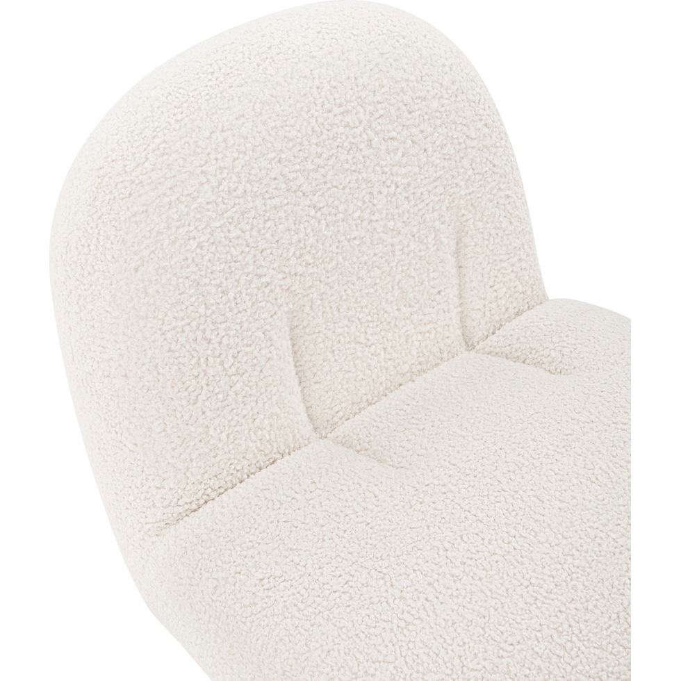 leela white accent chair   