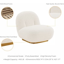 leela white accent chair   