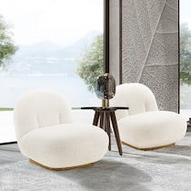 leela white accent chair   