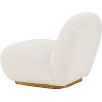 leela white accent chair   