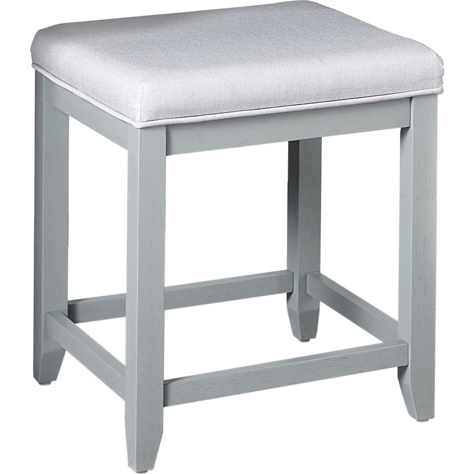 leia gray vanity stool   
