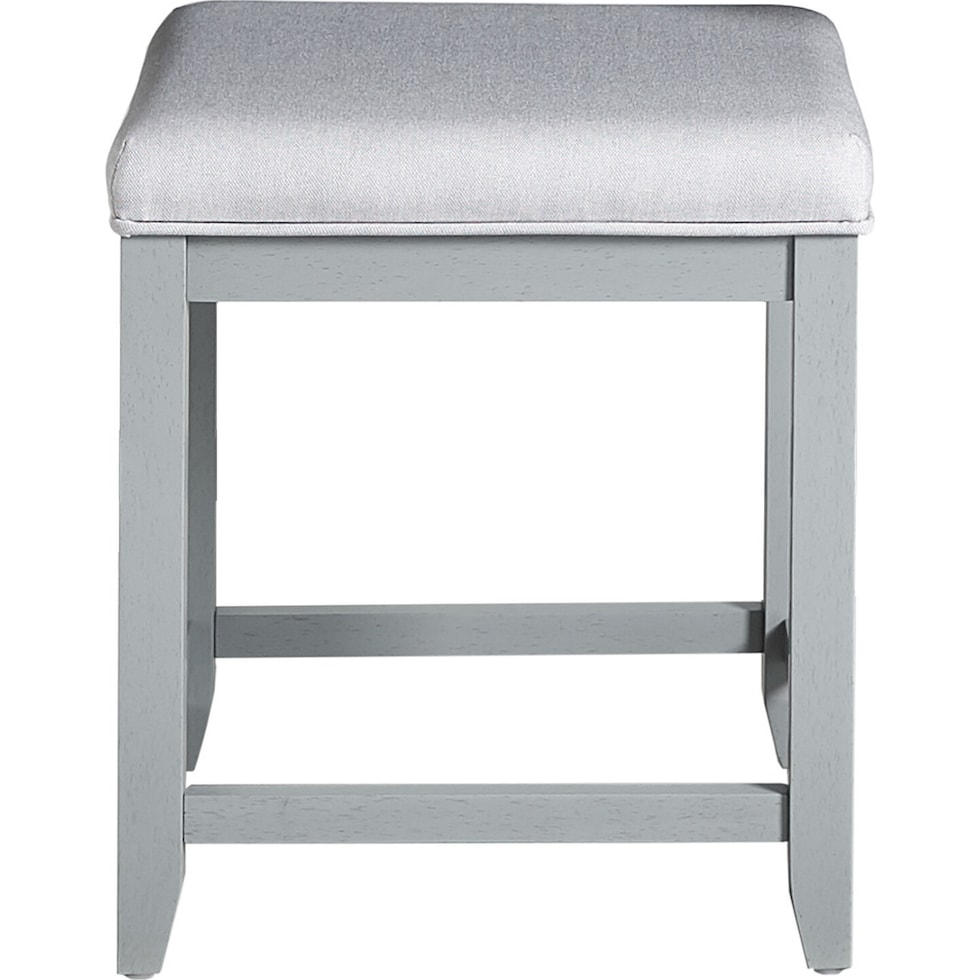 leia gray vanity stool   