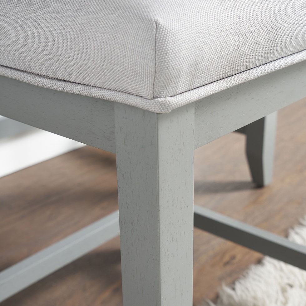 leia gray vanity stool   