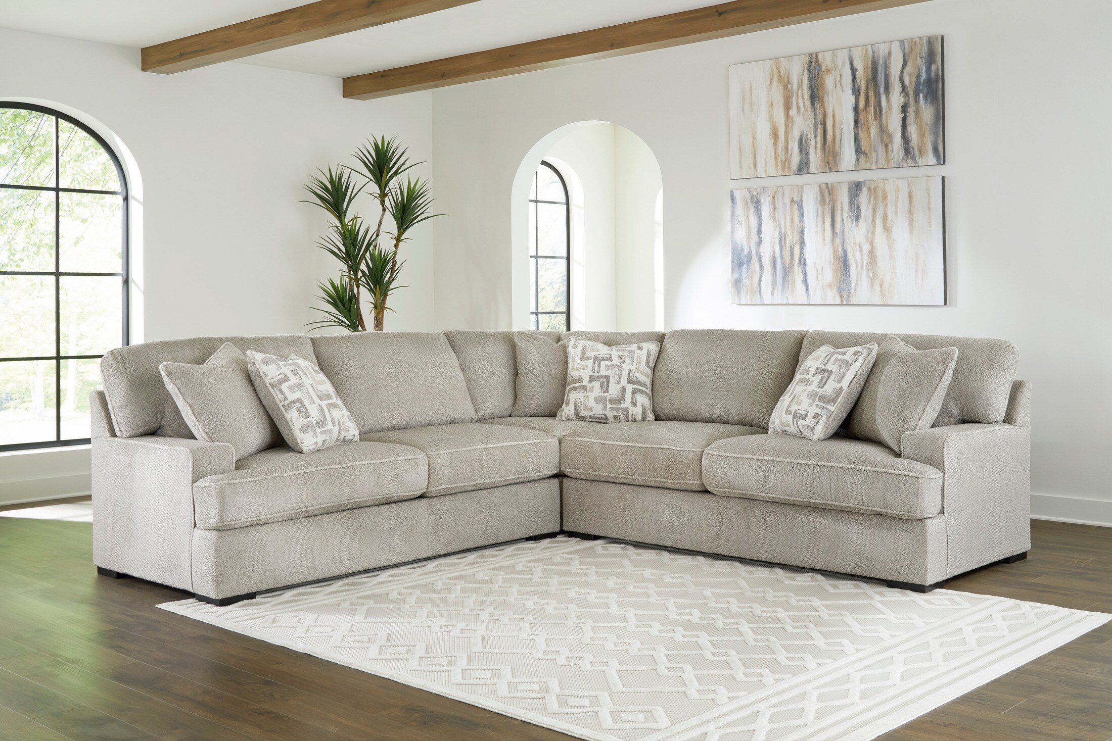 Broyhill Lelandwood 3-Piece Sectional | Value City Furniture