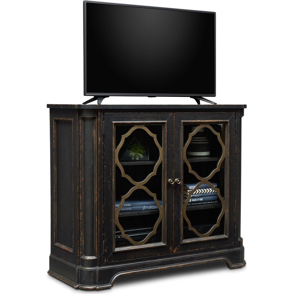 lennon black tv stand   