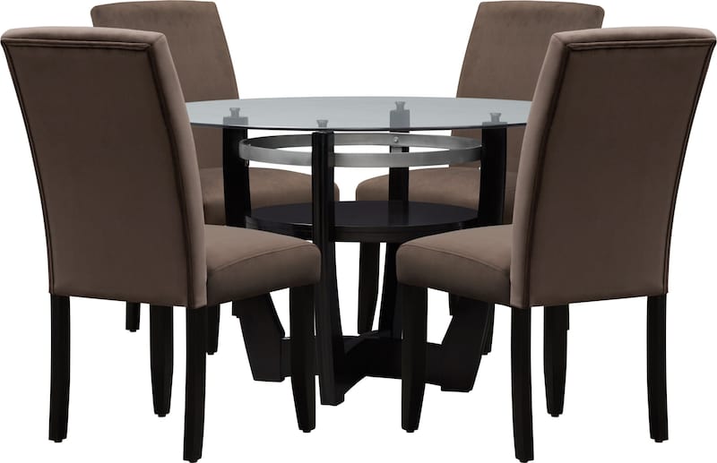 Lennox Dining Table and 4 Dining Chairs | Value City Furniture