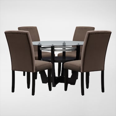 Lennox Dining Table and 4 Dining Chairs