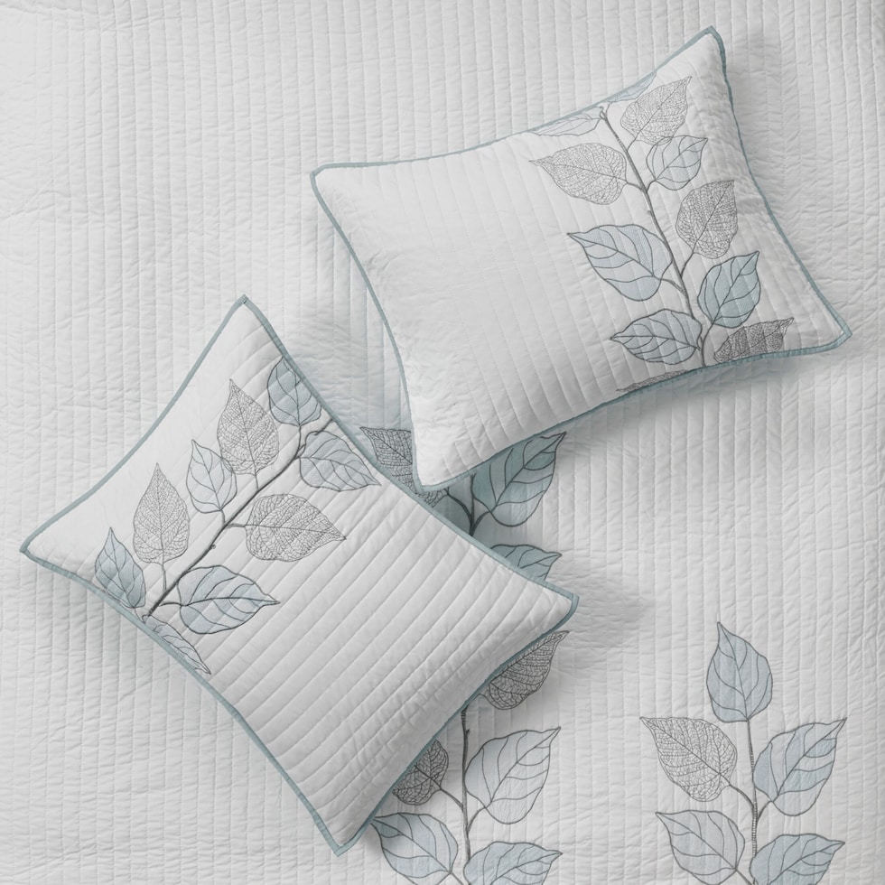 lenora blue full queen bedding set   