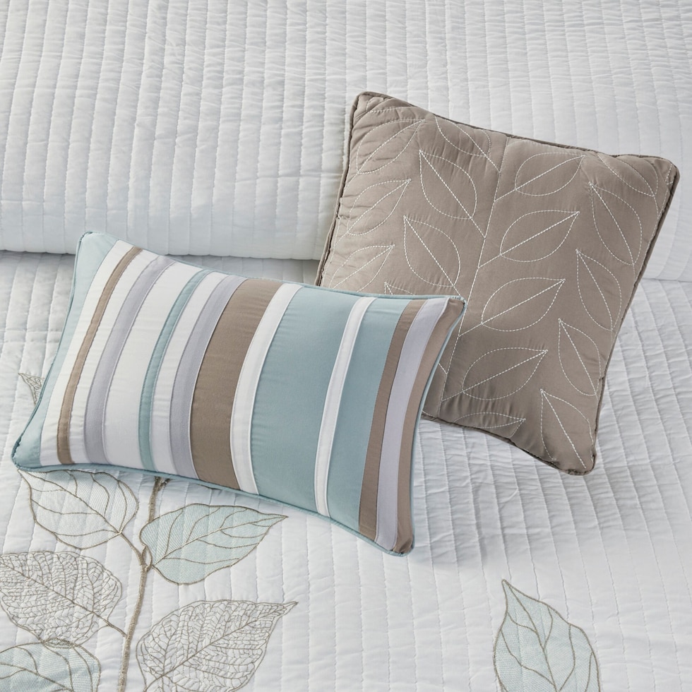 lenora blue full queen bedding set   