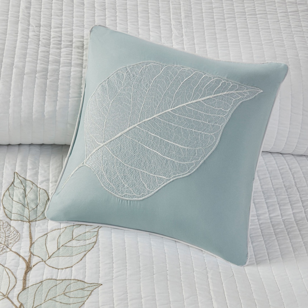 lenora blue full queen bedding set   