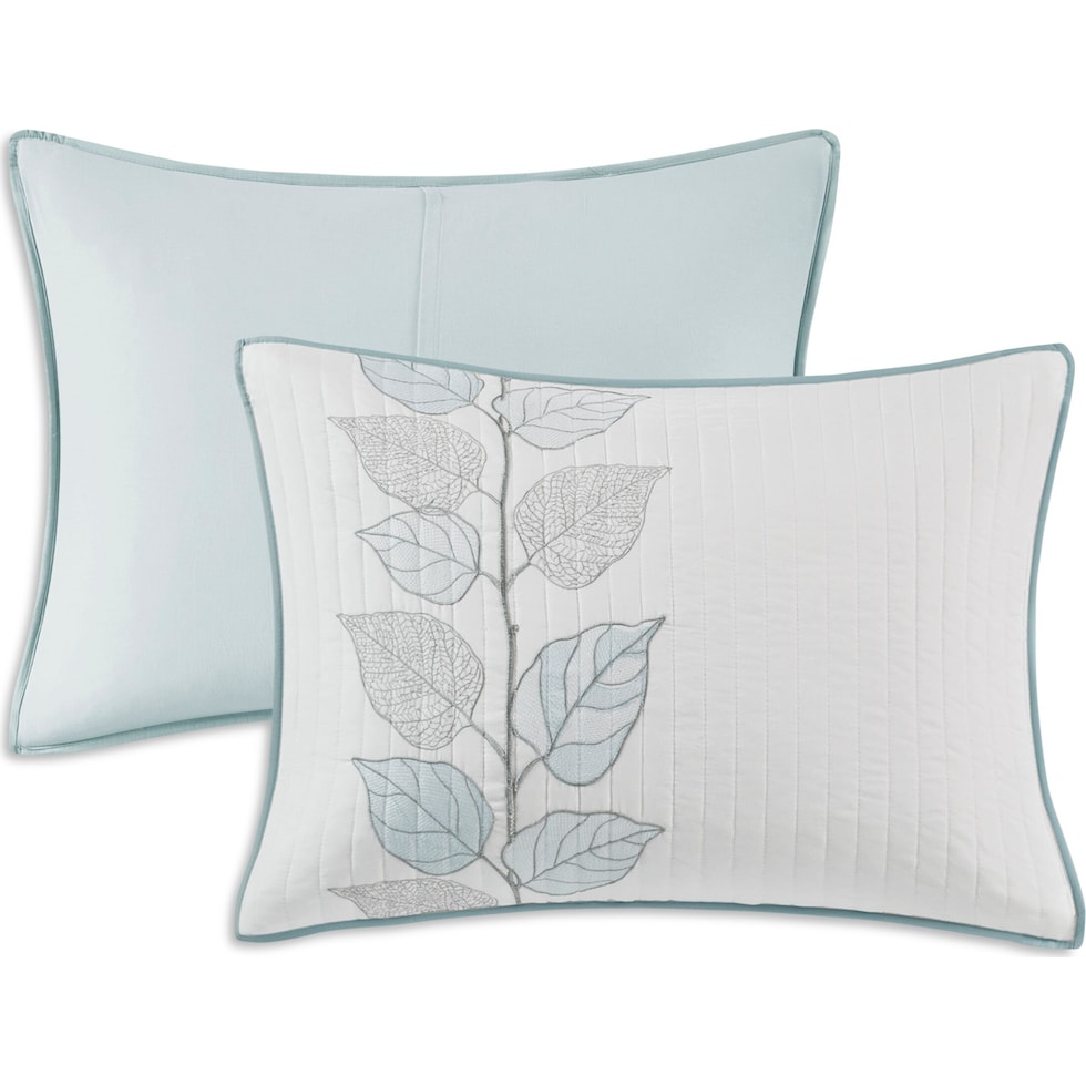 lenora blue full queen bedding set   