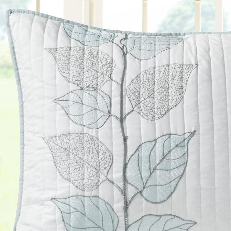 lenora blue full queen bedding set   