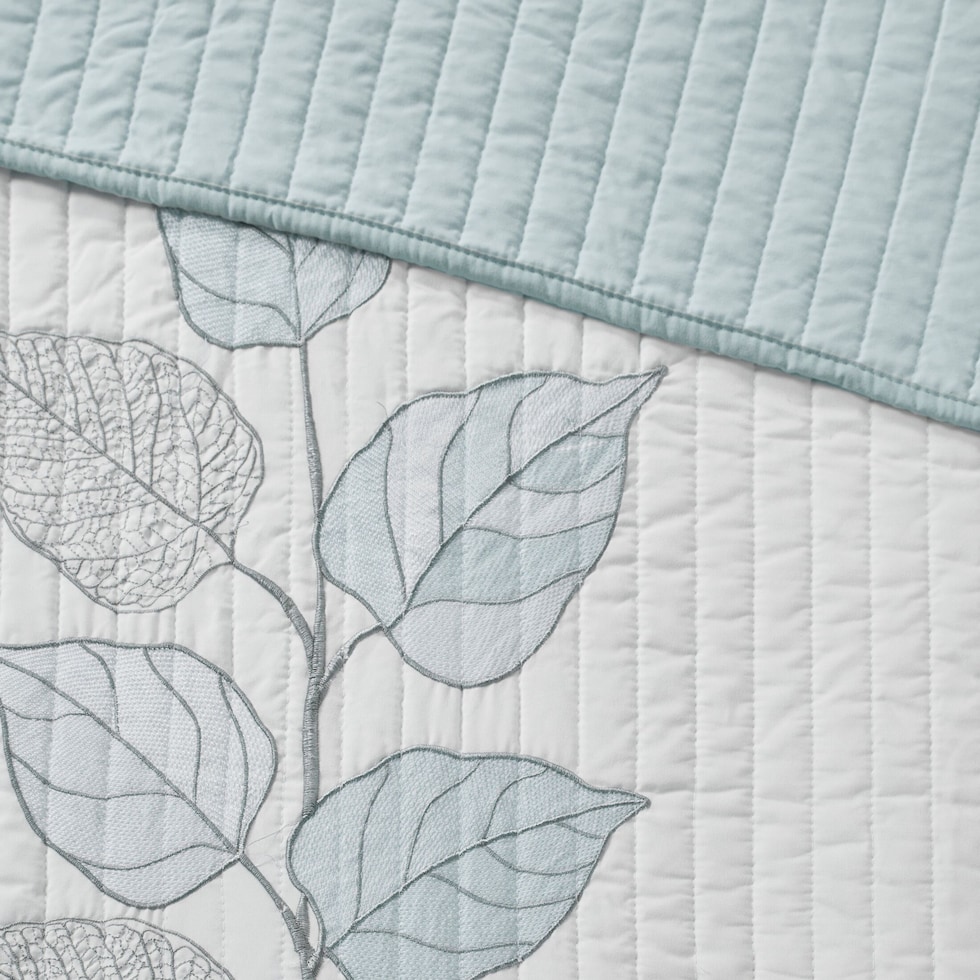 lenora blue full queen bedding set   