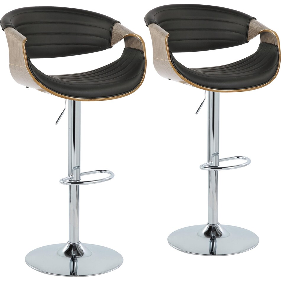 Leo Set of 2 Adjustable Swivel Bar Stools Value City Furniture