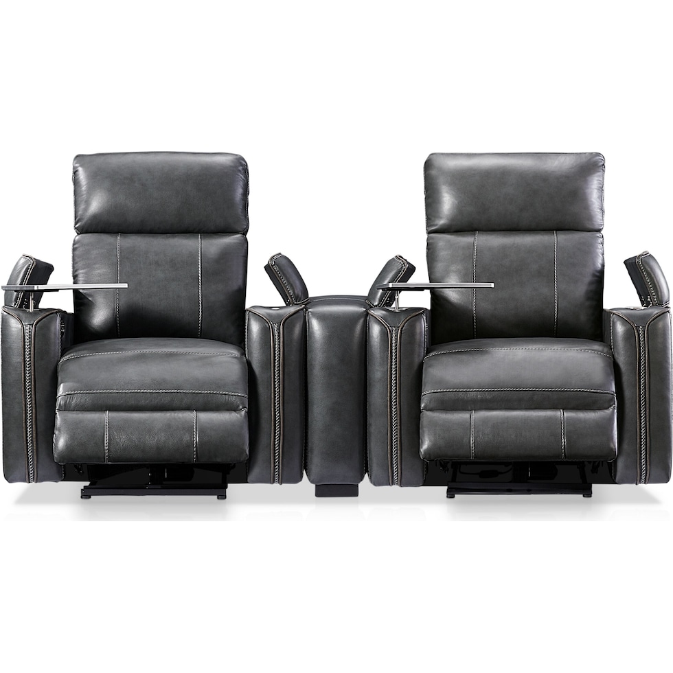 leo gray  pc power home theater sectional   