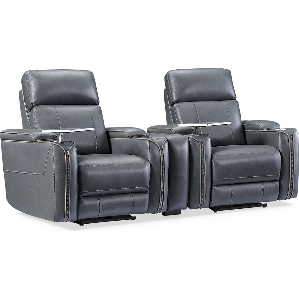 leo gray  pc power home theater sectional   