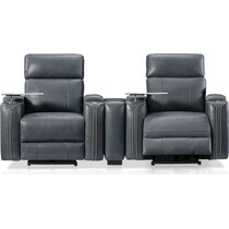 leo gray  pc power home theater sectional   
