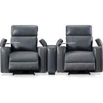 leo gray  pc power home theater sectional   