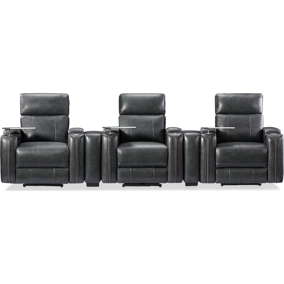 leo gray  pc power home theater sectional   
