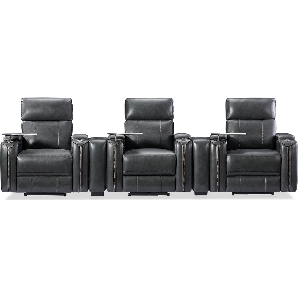 leo gray  pc power home theater sectional   