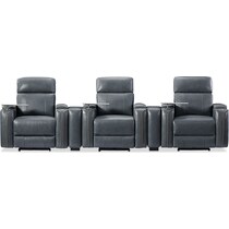 leo gray  pc power home theater sectional   