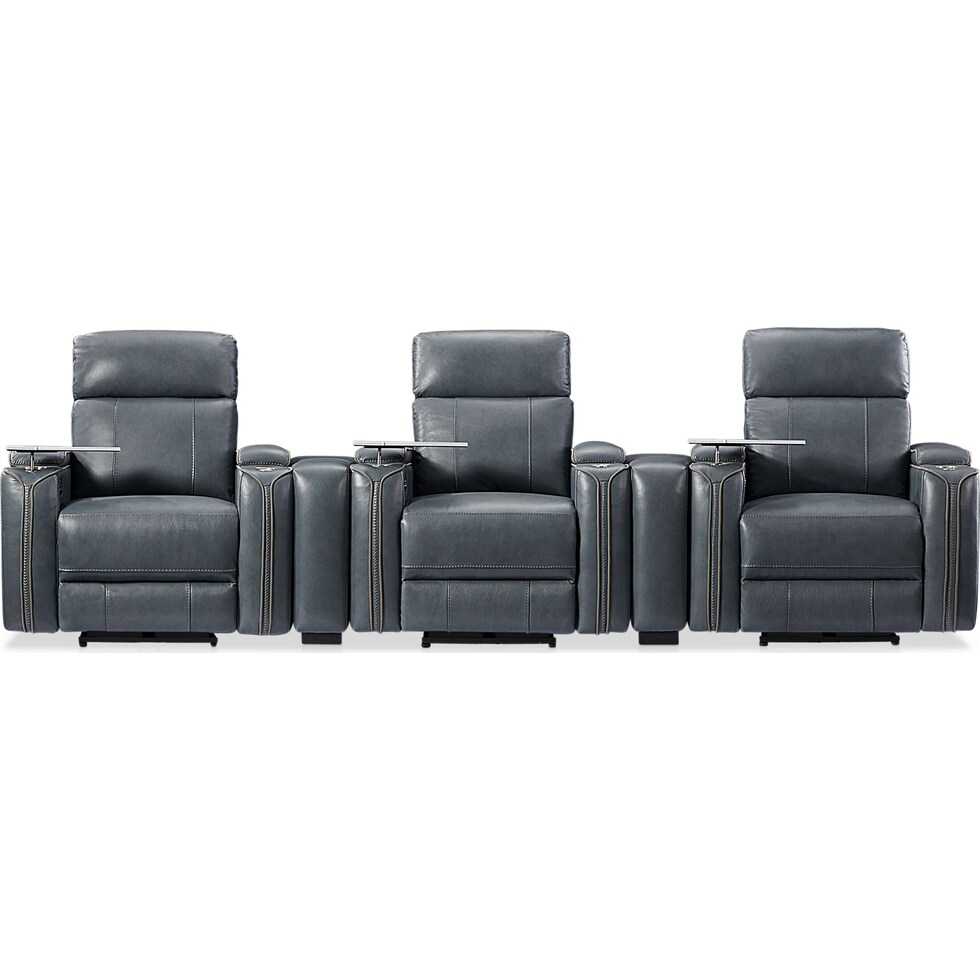 leo gray  pc power home theater sectional   