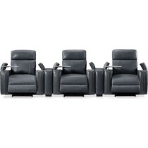 leo gray  pc power home theater sectional   