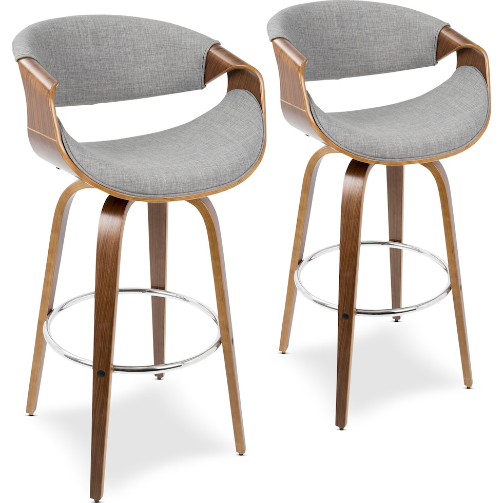 leo gray bar stool   