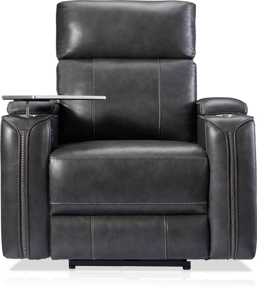 Leo TriplePower Recliner Charcoal Value City Furniture