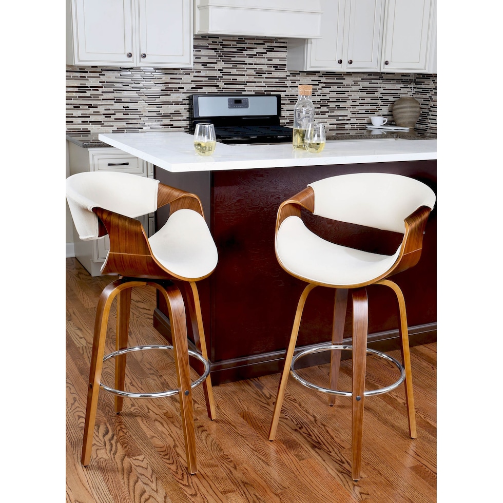 leo white bar stool   