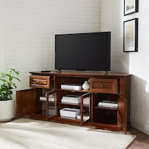 leonard mahogany tv stand   